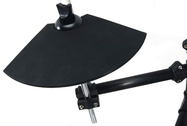 blank The updated cymbal pads are simple, bell-shaped units and are perfectly playable